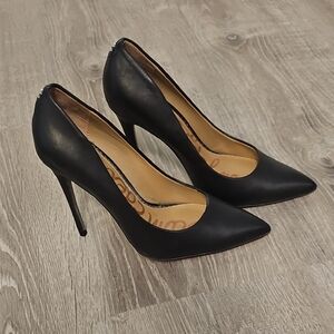 Sam Edelman Danna Black Pointed-Toe Stiletto Heels